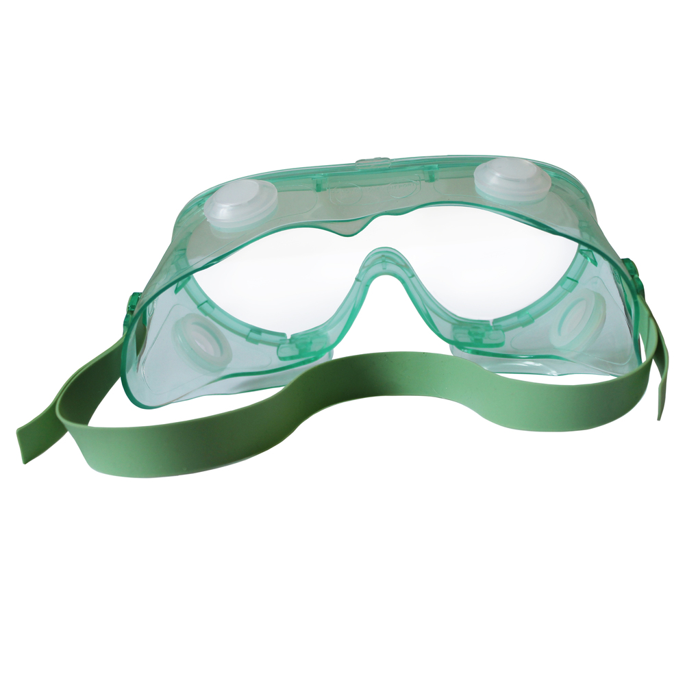 Kleenguard V80 Monogoggle 211 Goggle Protection Respirator Compatible Anti Fog Clear Lens Green Frame 36 Pairs Case