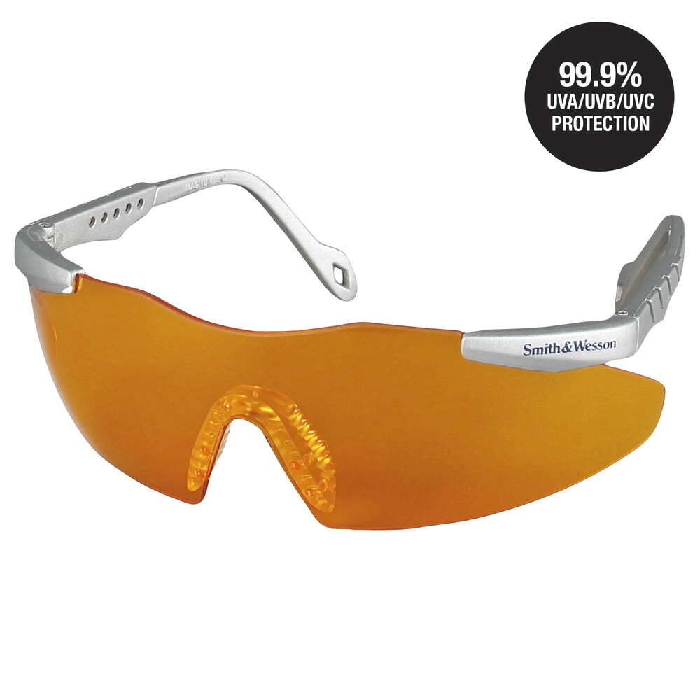 Smith And Wesson® Safety Glasses 19829 Magnum 3g Safety Eyewear Orange Lenses With Platinum